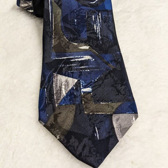 Vintage Men's Abstract Print 100% Silk Tie By K-E-T-C-H - Picture 7 of 11